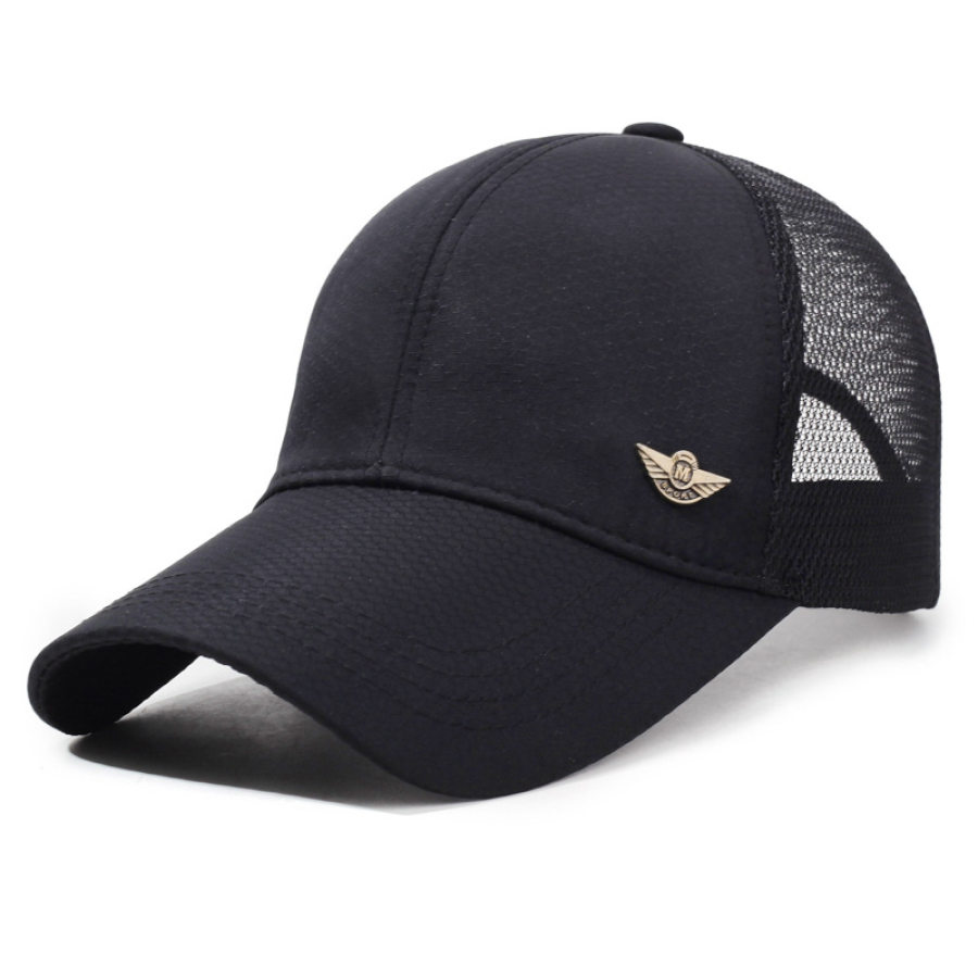 

Men's Outdoor Breathable Sunshade Extended Brim Thin Casual Mesh Hat Baseball Cap Sun Protection Sun Hat