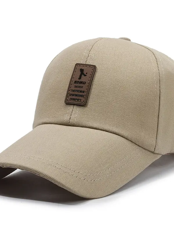 Men's Outdoor Breathable Casual Leather Label Baseball Cap Sun Hat - Pragmaace.com 
