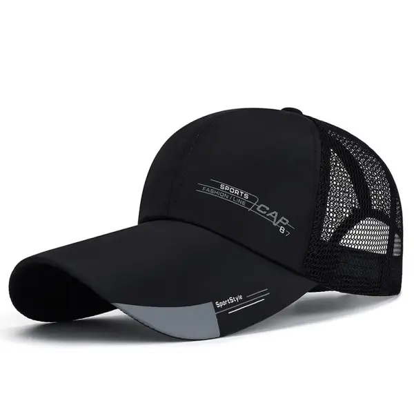Men's Outdoor Breathable Casual Mesh Hat Baseball Cap Sun Protection Sun Hat - Wayrates.com 