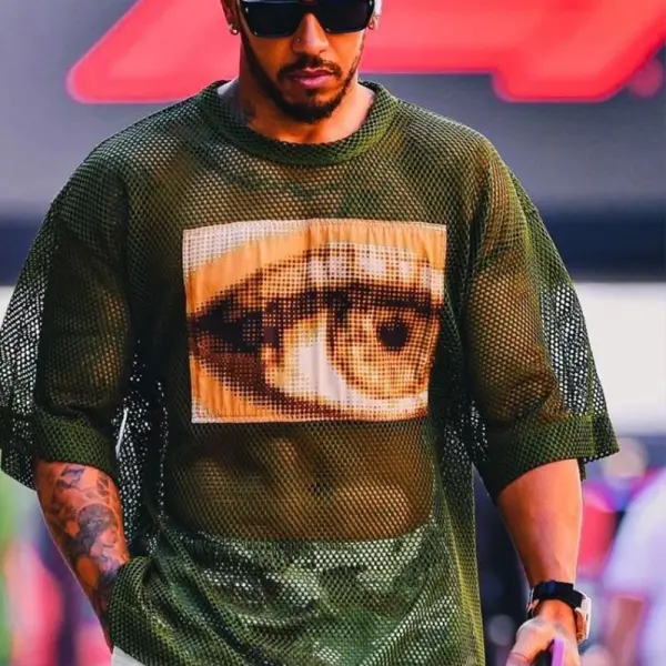 Eye-catching Graphic Mesh T-Shirt For Men - Wayrates.chimpone.com 