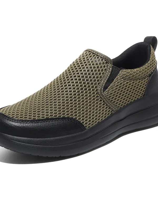 Men's Large Size Lightweight Breathable Mesh Casual Thick-soled Sneakers Shoes For Surfing Hiking - Wantbright.com 