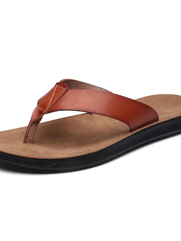 Men's Outdoor Leisure Large Size Soft Bottom Flip Flops Beach Surfing Slippers - Pragmaace.com 