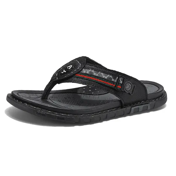 Men's Outdoor Genuine Leather Slippers And Beach Shoes - Upgradecool.com 