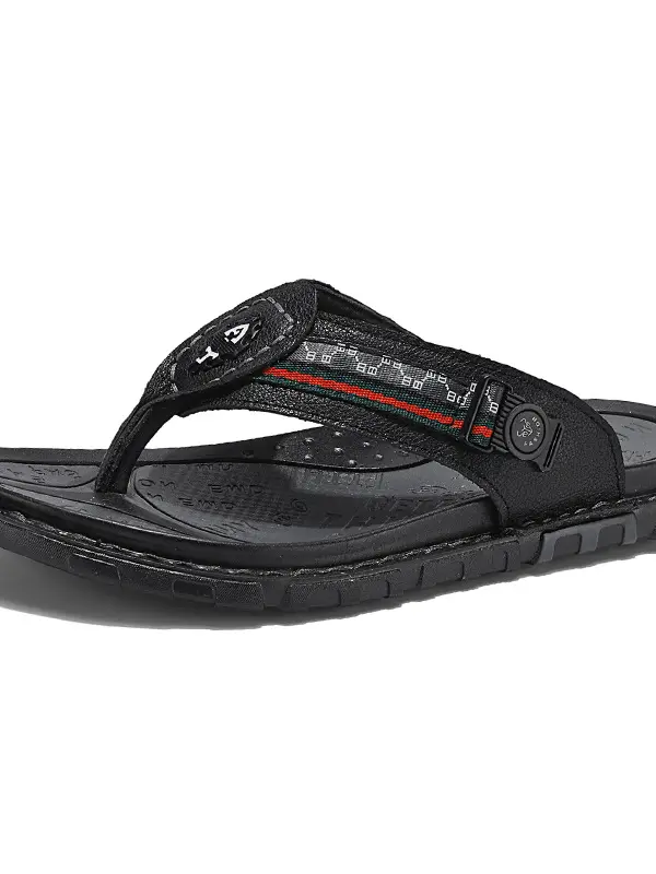 Men's Outdoor Genuine Leather Slippers And Beach Shoes - Pragmaace.com 