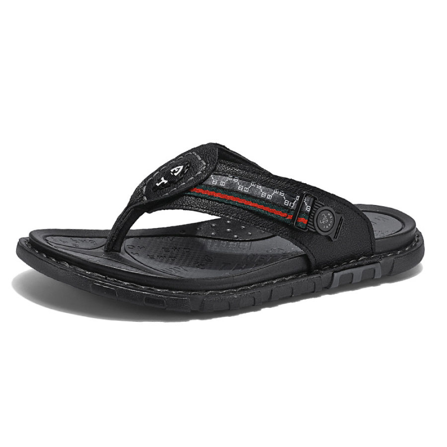 Men's Outdoor Genuine Leather Slippers And Beach Shoes