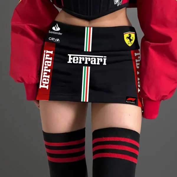 Women's Racing Print Skirt - Zivinfo.com 