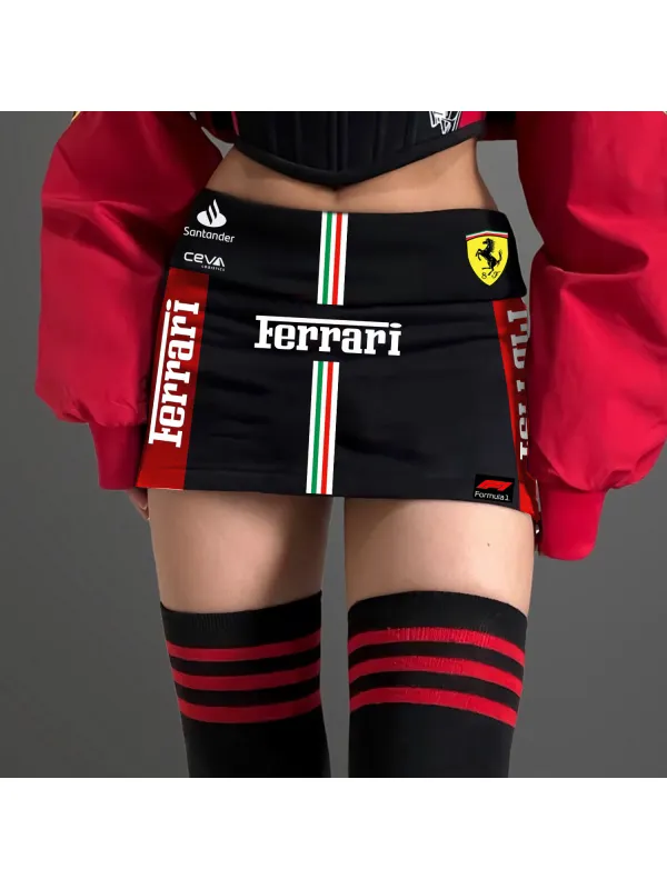 Women's Racing Print Skirt - Shopyiyistories.com 