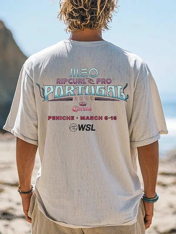 2024 Australian Surfing Graphic White T-Shirt For Men - Menbarn.com 