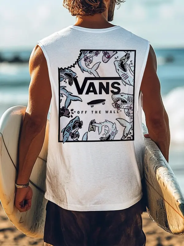 Vans Men's Vintage Sleeveless Surf Tank Top - Menwyx.com 