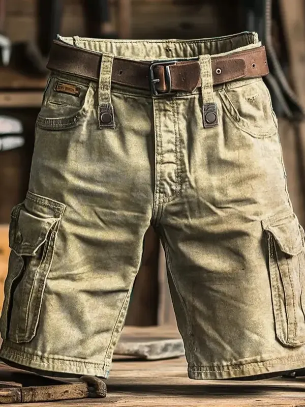 Men's Cargo Shorts With Adjustable Belt - Perfect For Outdoor Adventures - Pragmaace.com 