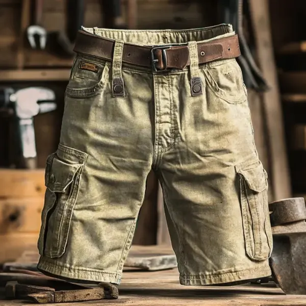 Men's Cargo Shorts With Adjustable Belt - Perfect For Outdoor Adventures - Zivinfo.com 