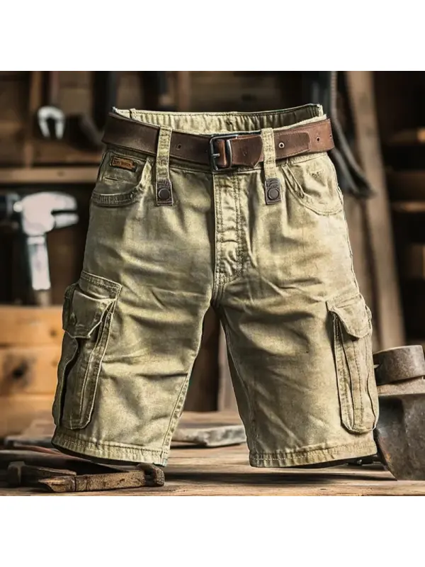 Men's Cargo Shorts With Adjustable Belt - Perfect For Outdoor Adventures - Ootdmw.com 