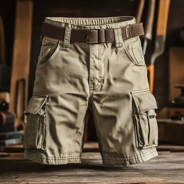 Men's Cargo Shorts With Adjustable Belt - Perfect For Outdoor Adventures - Wayrates.com 