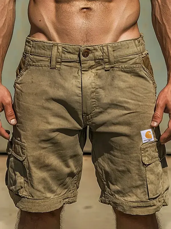 Men's Cargo Shorts With Functional Pockets And Durable Design For Outdoor Activities - Menbarn.com 