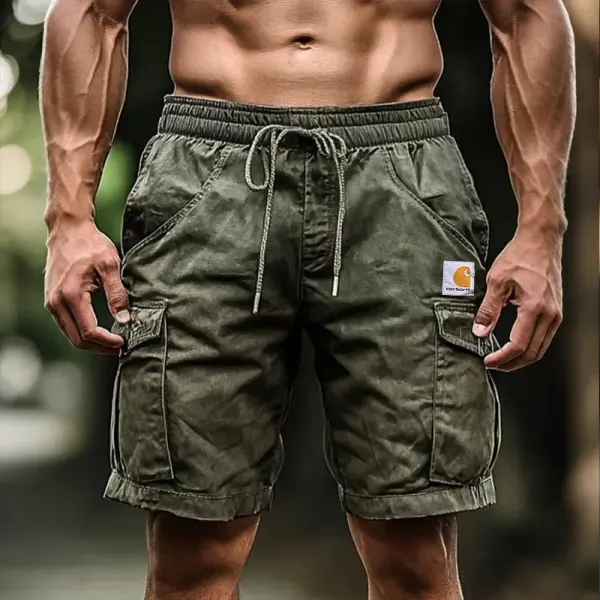 Men's Casual Drawstring Waist Cargo Shorts With Adjustable Fit - Wayrates.com 