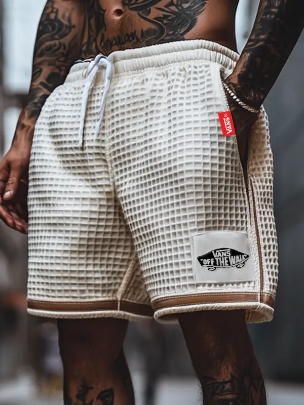 Waffle Texture Shorts For Men - Perfect For Casual Summer Outfits - Menbarn.com 