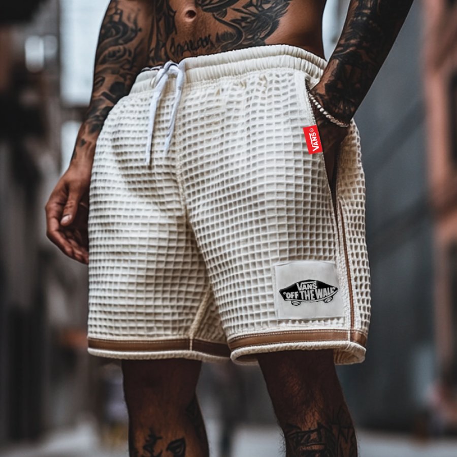 

Waffle Texture Shorts For Men - Perfect For Casual Summer Outfits