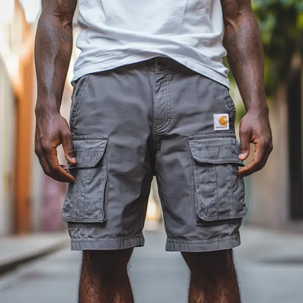 Men's Cargo Shorts With Multi-Pockets For Outdoor Adventures - Spiretime.com 