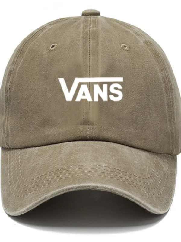 Surf Print Unisex Washed Cotton Sun Hat Vintage Print Casual Cap - Menbarn.com 