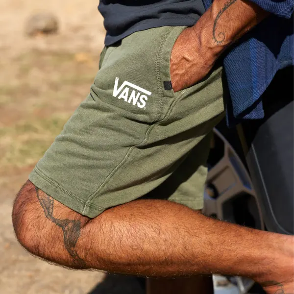 Men's Outdoor Sweatshorts Casual Drawstring Zip Pocket Light Green Track Short - Wayrates.com 