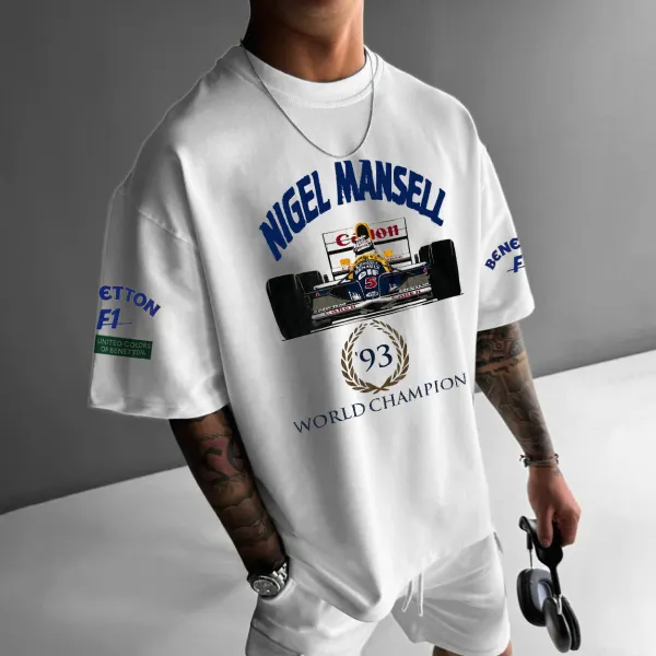 Men's Street Racing Loose Casual T-Shirt - Menzfolk.com 