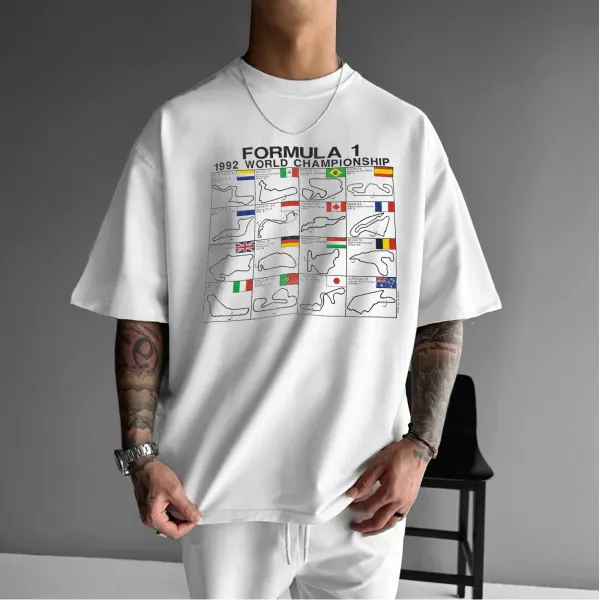 Men's Street Racing Loose Casual T-Shirt - Menzfolk.com 