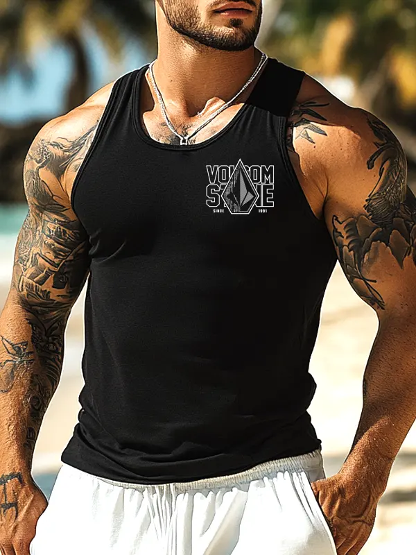 Men's Sleeveless Muscle Tank Top For Beach And Gym Wear - Menbarn.com 