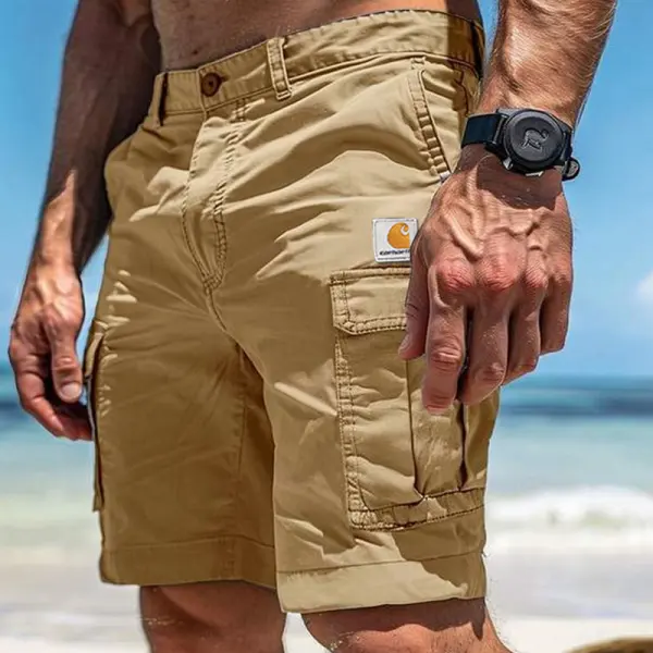 Men's Casual Cargo Shorts With Adjustable Waistband And Multiple Pockets For Summer Outdoors - Zivinfo.com 
