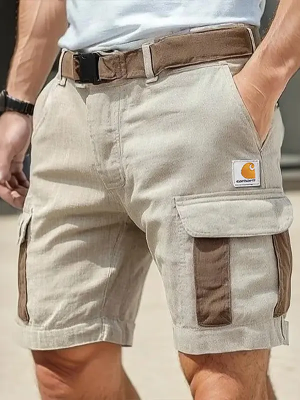 Men's Cargo Shorts With Multi-Pockets And Adjustable Waistband For Outdoor Activities - Menbarn.com 