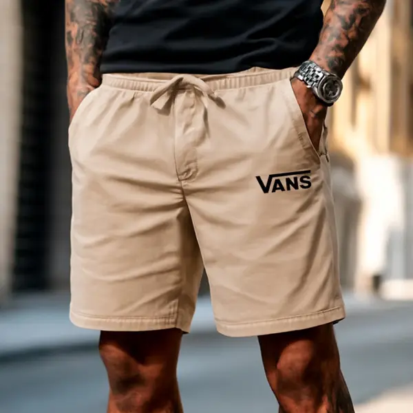 Men's Vintage Casual Relaxed Elastic Drawstring Athletic Shorts - Zivinfo.com 