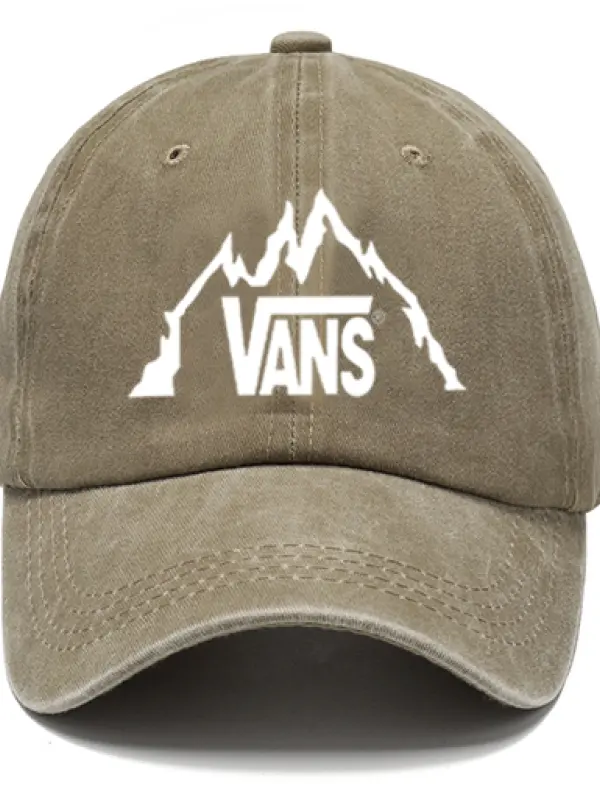 Surf Print Unisex Washed Cotton Sun Hat Vintage Print Casual Cap - Menbarn.com 