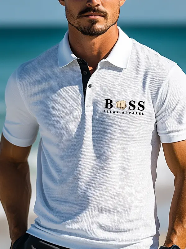 Stylish White Short-Sleeve Polo Shirt For Men - Perfect For Casual And Sporty Looks - Menwyx.com 