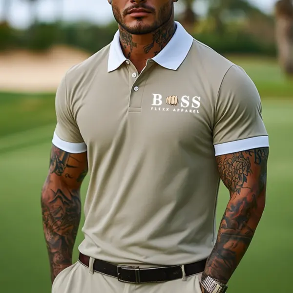 Stylish Light Khaki Short-Sleeve Polo Shirt For Men Perfect For Summer Outdoors - Wayrates.com 
