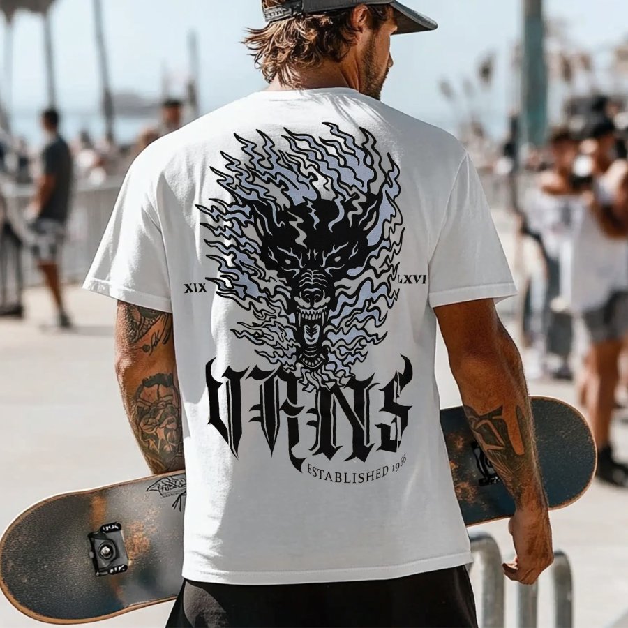 

Unisex Vintage Surf Print Knit Lightweight Mesh Surf T-Shirt - Perfect For Summer Outdoors