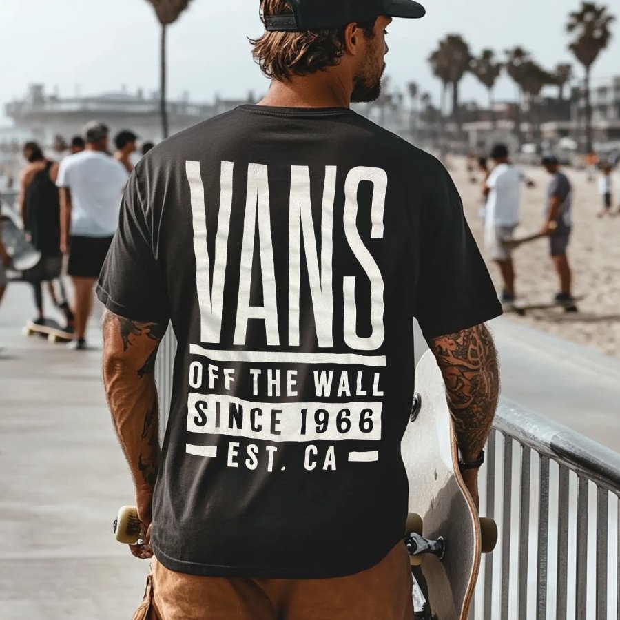 

Unisex Vintage Surf Print Knit Lightweight Mesh Surf T-Shirt - Perfect For Summer Outdoors