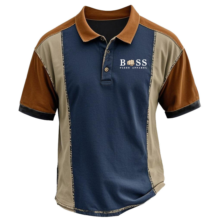 

BOSS Men's Vintage Color Block Polo Short Sleeve T-Shirt