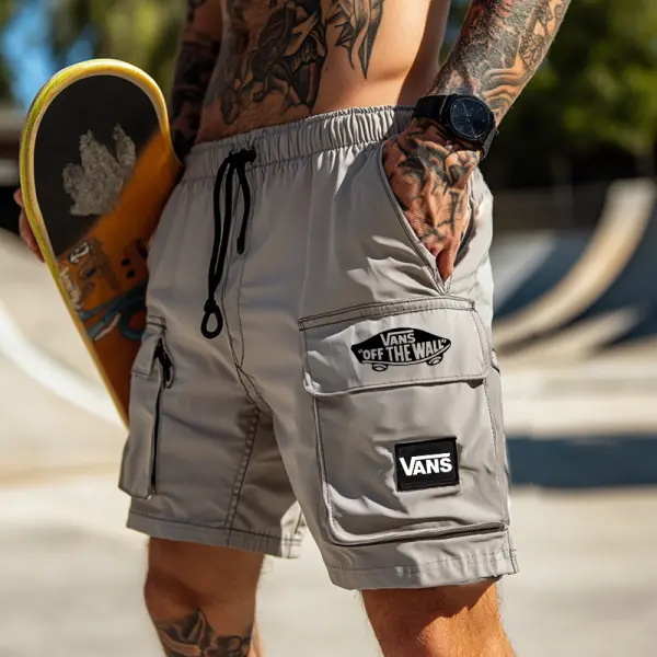 Cement Gray Cargo Shorts Perfect For Men Skateboarding And Casual Wear - Wayrates.com 