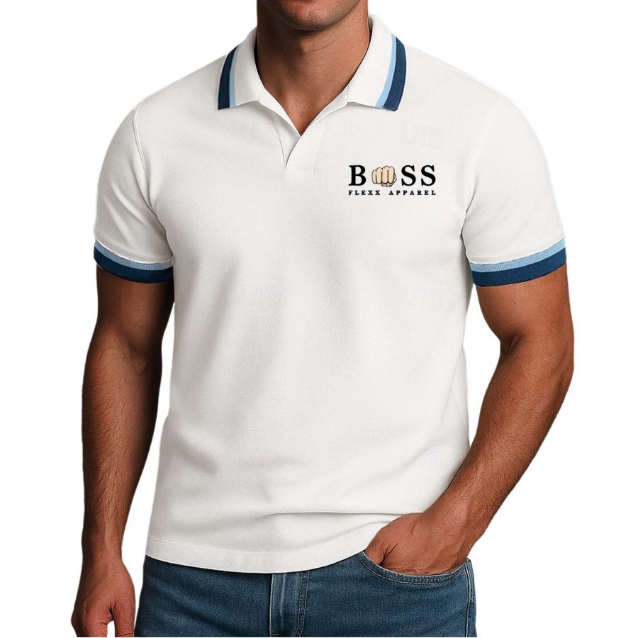 

BOSS Men's Vintage Color Block Polo Short Sleeve T-Shirt