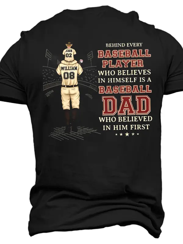 Inspirational Baseball Dad T-Shirt - Perfect Gift For Sports Enthusiasts - Menbarn.com 