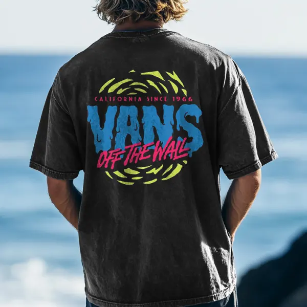 Unisex Wash California Surf Style Graphic T-Shirt For Men - Wayrates.chimpone.com 