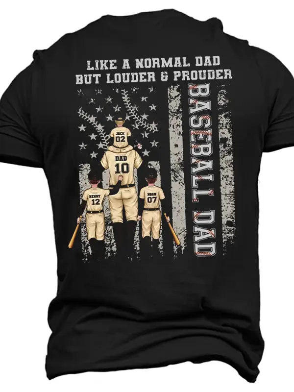 Baseball Dad T-Shirt - Loud & Proud Family Design For Sports Enthusiasts - Menbarn.com 