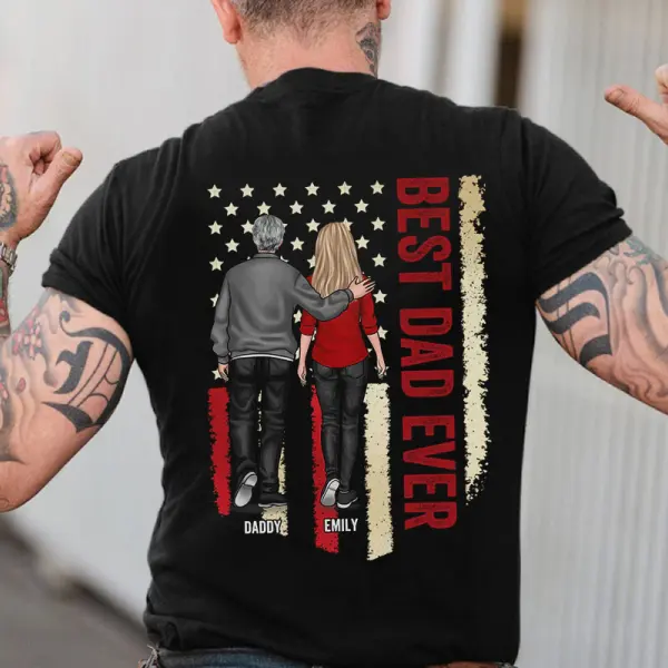 Best Dad Ever T-Shirt - Patriotic Family Design For Father's Day Gift - Wayrates.com 