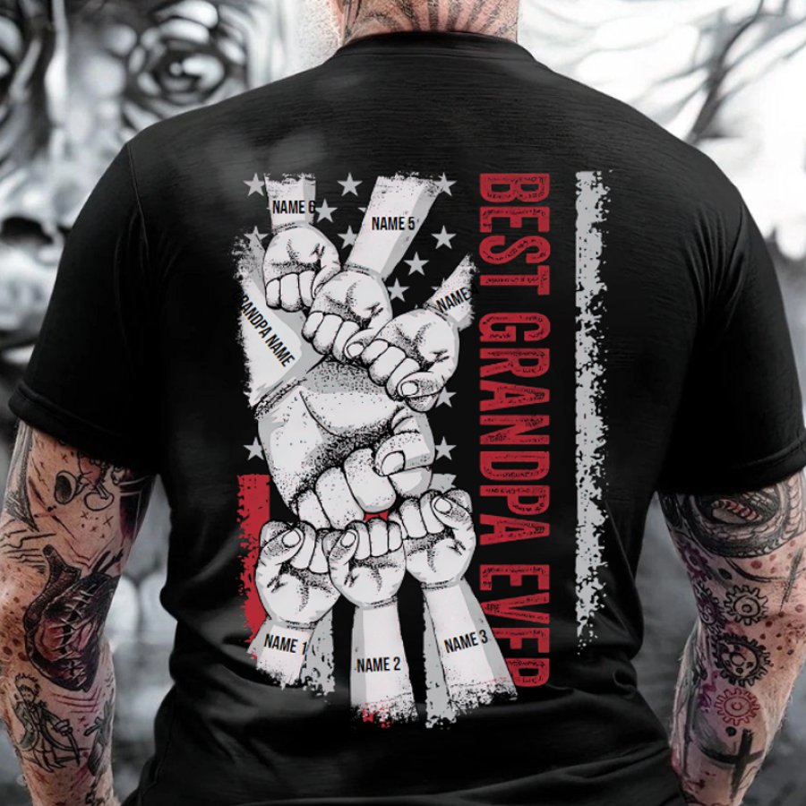 

Personalized Best Grandpa Ever T-Shirt - Perfect Gift For Family Celebrations