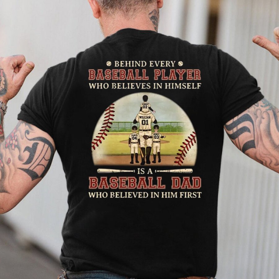 

Baseball Dad Inspirational Graphic T-Shirt For Men - Perfect Gift For Sports Enthusiasts