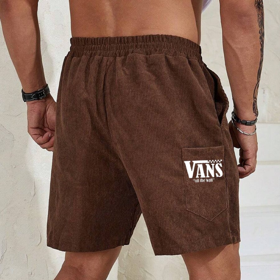 

Men's Vintage Corduroy Shorts Surfing Skateboard Shorts Brown