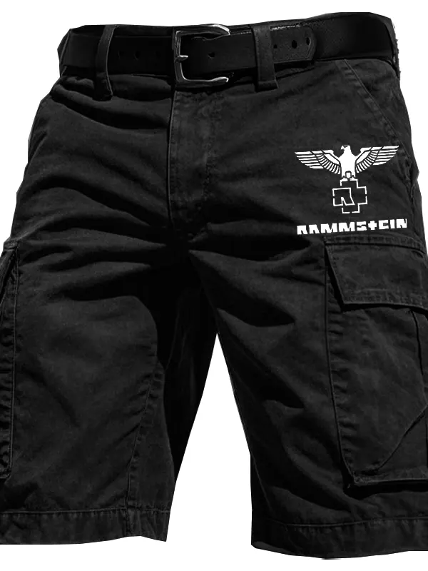 Men's Retro Rock Pocket Cargo Shorts - Simplyion.com 