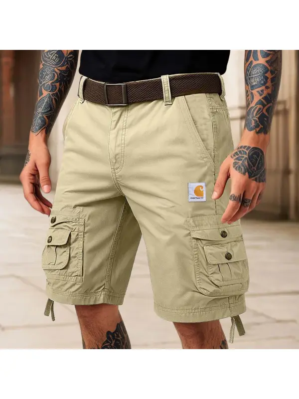 Men's Vintage Multi-Pocket Tactical Casual Boardshorts Workwear Cargo Shorts - Ootdmw.com 