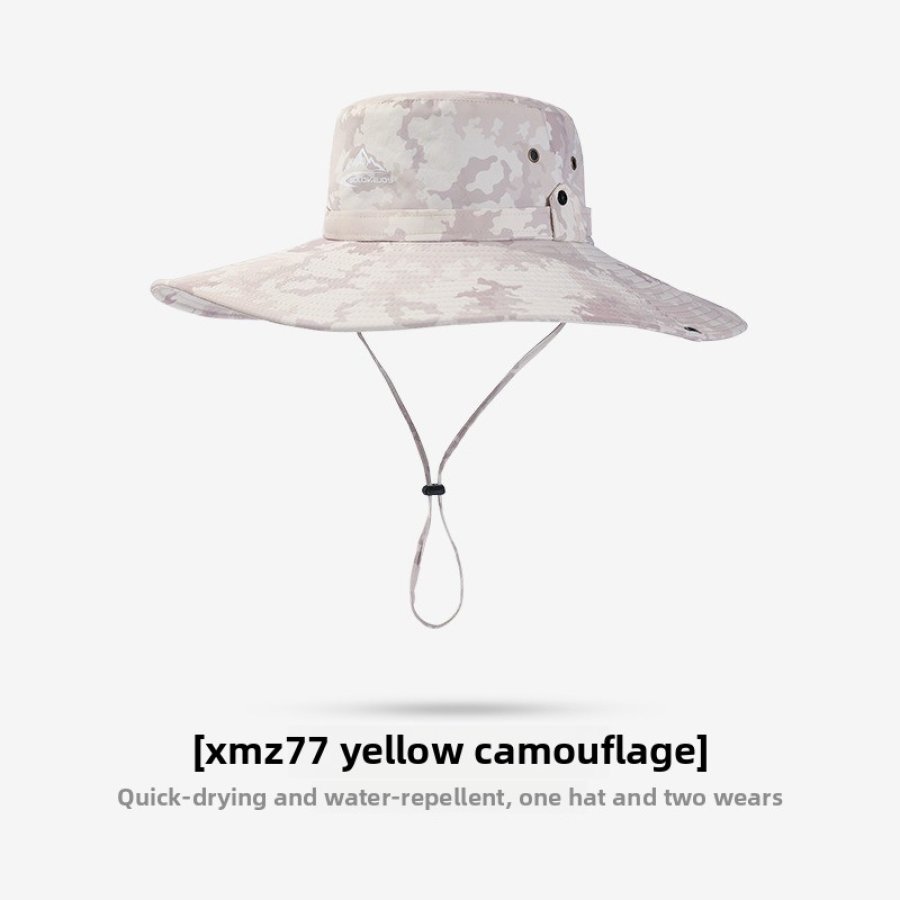 

Summer Sun Protection Fishing Hat For Men Breathable And Sunshade For Mountain Climbing 14cm Oversized Brim Outdoor