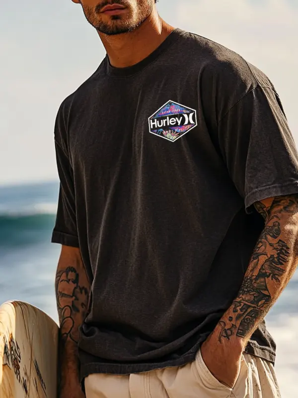 Hurley Knit Lightweight Mesh Surf T-Shirt - Perfect For Summer Outdoors - Menwyx.com 