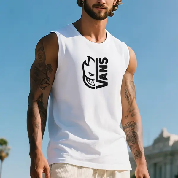 Men's Vintage Graphic Print Tank Top - Wayrates.com 
